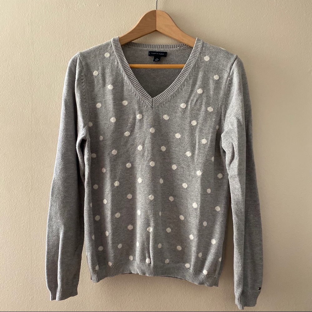 Polka Dot Tommy Hilfiger Cotton Pullover Sweater